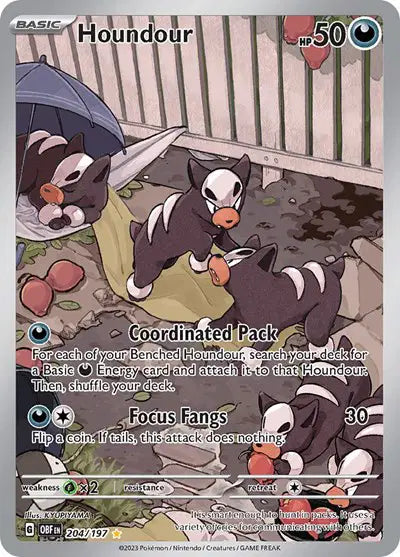 Houndour 204 Obsidian Flames