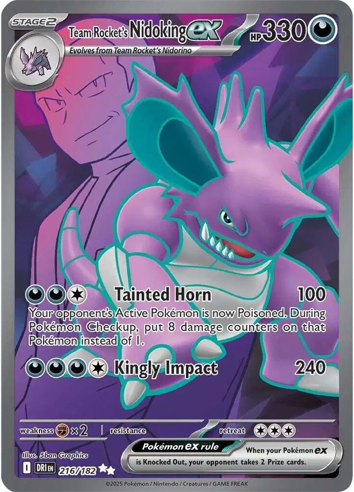 Team Rocket's Nidoking ex 216 Destined Rivals