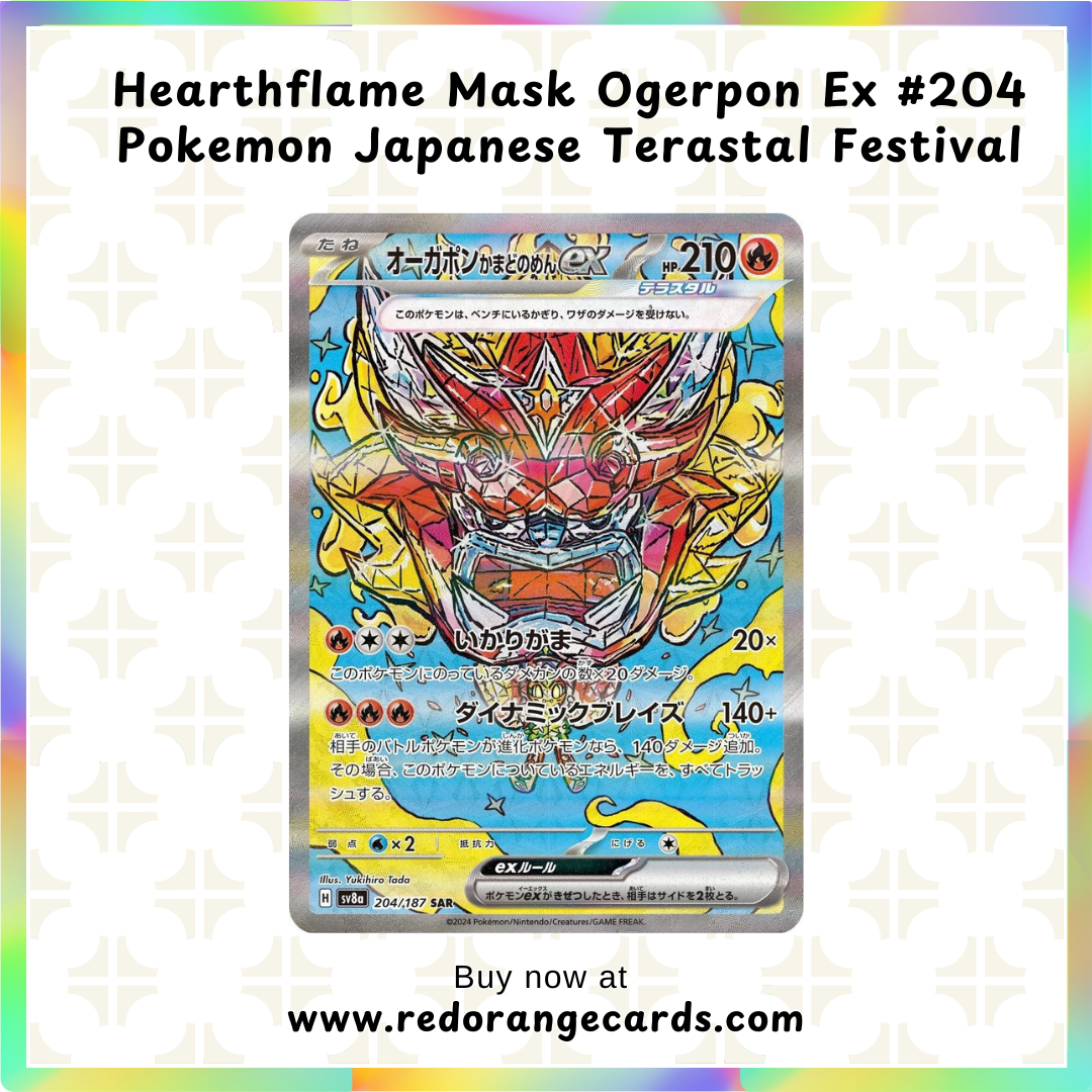 Hearthflame Mask Ogerpon Ex #204 Pokemon Japanese Terastal Festival