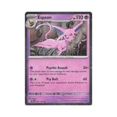 Espeon [Cosmos Holo] #33 Pokemon Prismatic Evolutions