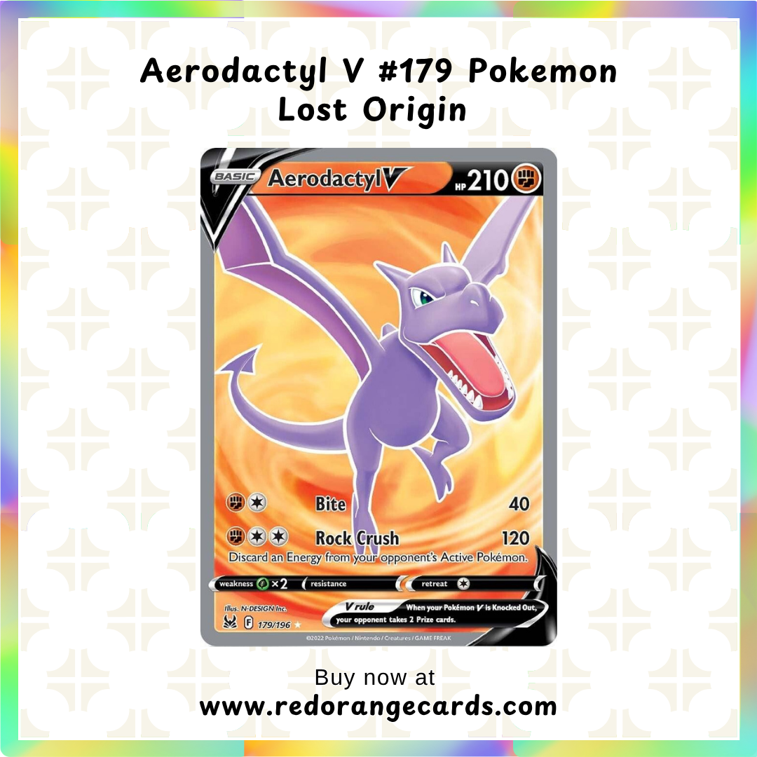 aerodactyl v pokemon card price #179 Lost Origin – Red Orange Cards ⬇️Pick your pack number(s)⬇️:4 one-piece-english Weakness / Resistance / MTG's $55 Double Masters