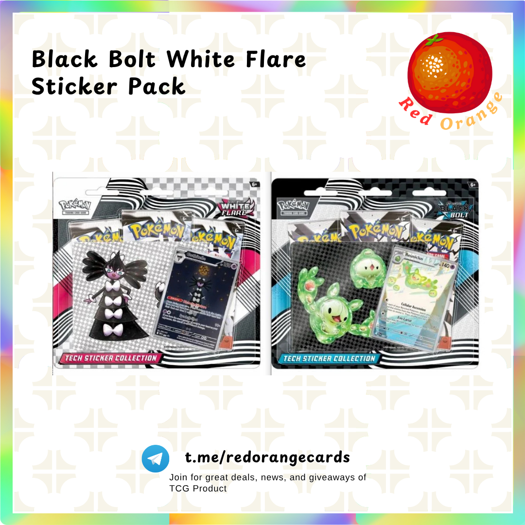 Pokémon Black Bolt White Flare Sticker Pack