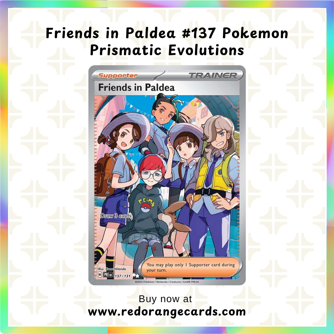 Friends in Paldea #137 Pokemon Prismatic Evolutions – Red Orange Cards