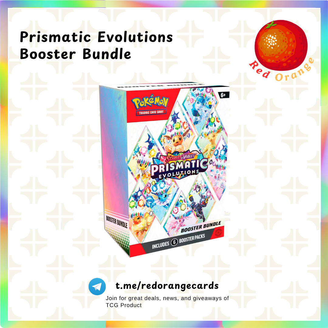 SV8.5 Prismatic Evolutions Booster Bundle – Red Orange Cards