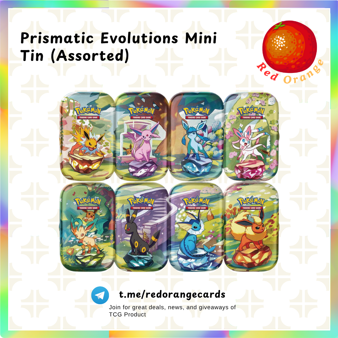 Pokémon Prismatic Evolutions Loose Mini Tin