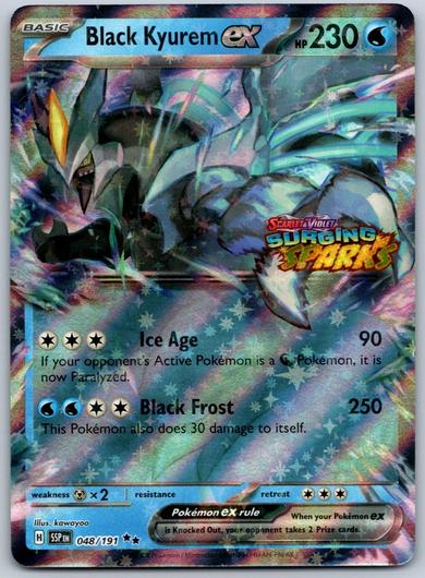 Black Kyurem Ex [Stamped] #48 Pokemon Surging Sparks