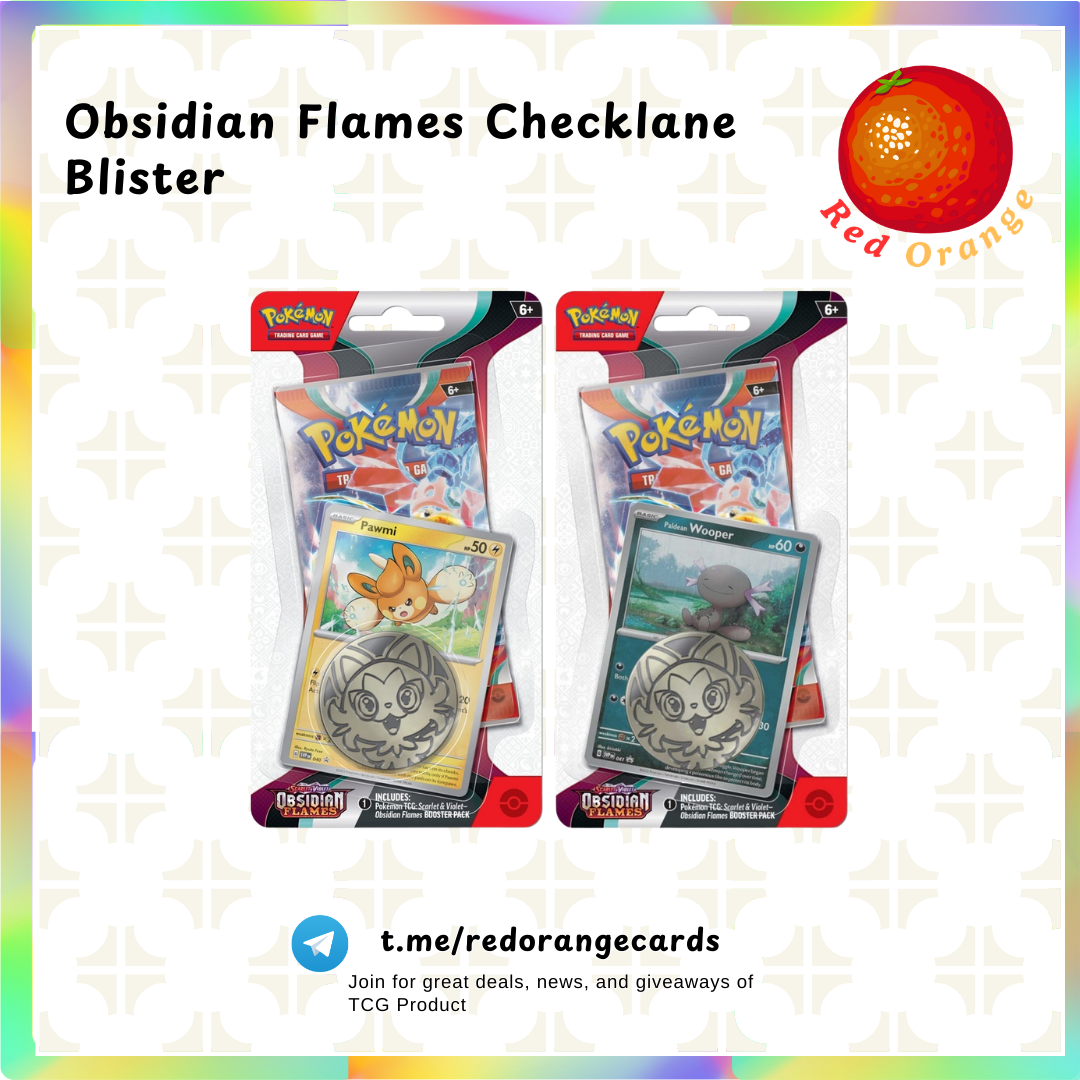 Obsidian Flames Checklane Blister Pawmi and Paldean Wooper
