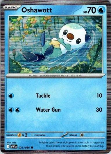 Oshawott [Poster Holo] #21 Pokemon White Flare
