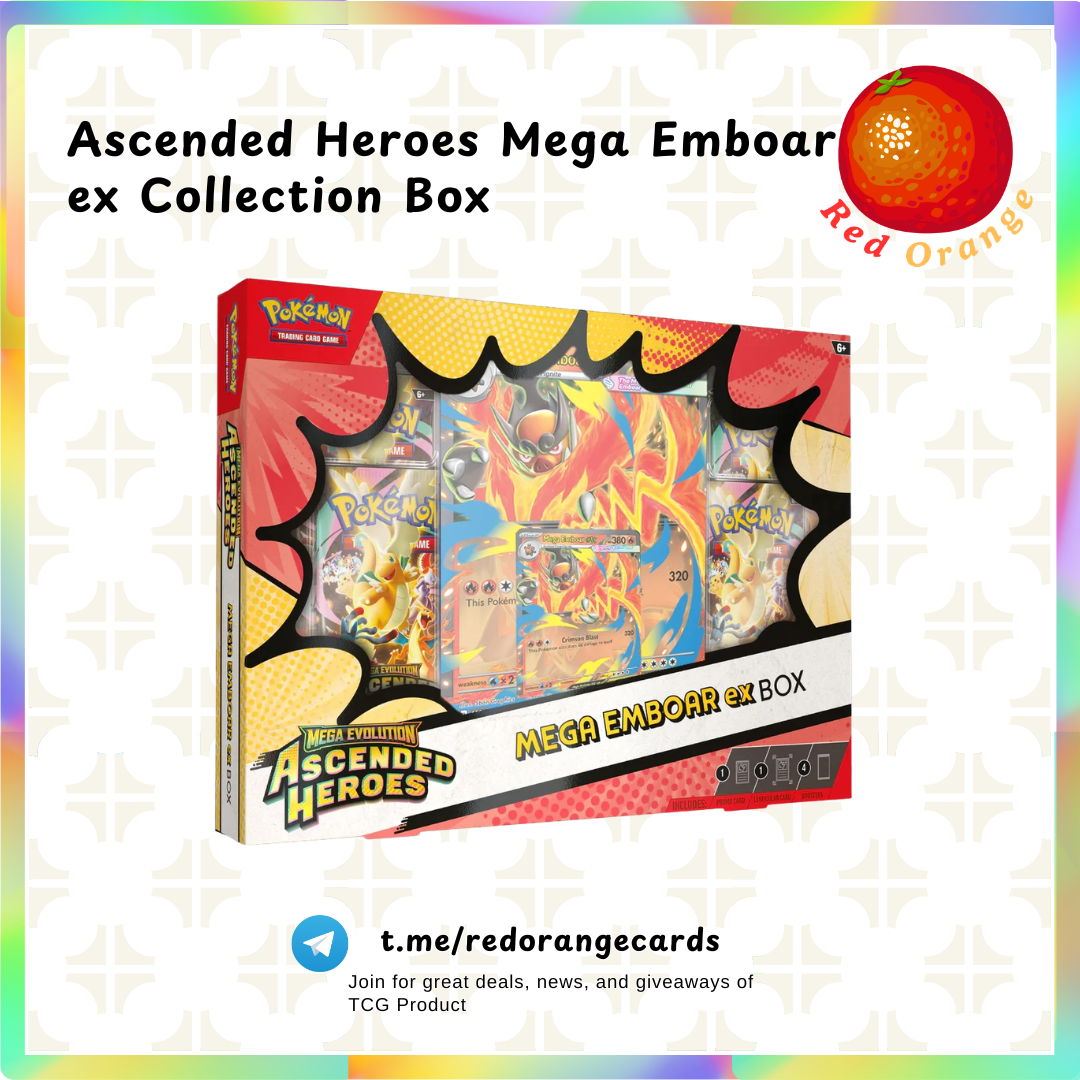 Ascended Heroes First Partner Collection Box (Mega Emboar, Meganium, Feraligatr ex)