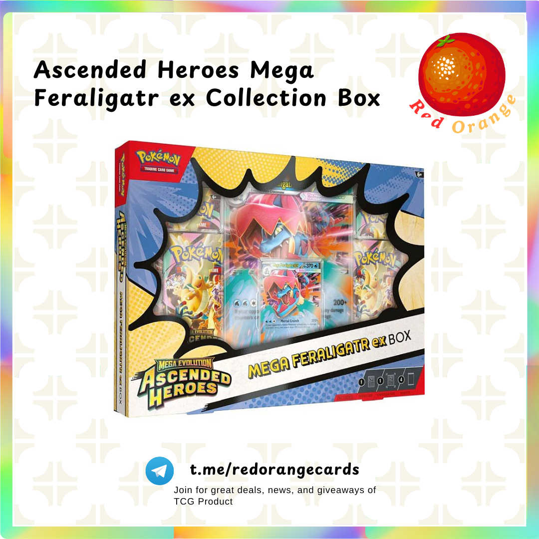 Ascended Heroes First Partner Collection Box (Mega Emboar, Meganium, Feraligatr ex)