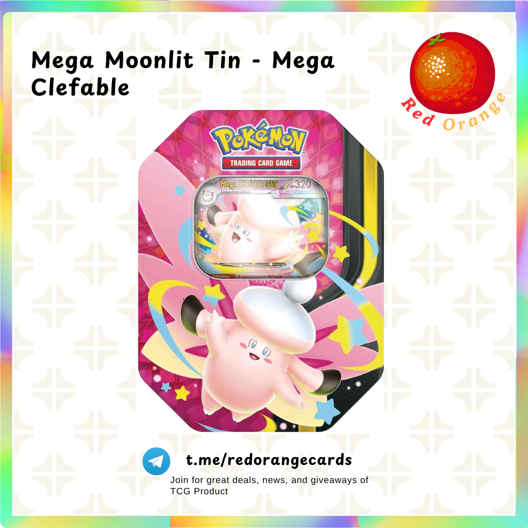 Mega Moonlit Tin Mega Gengar and Mega Clefable