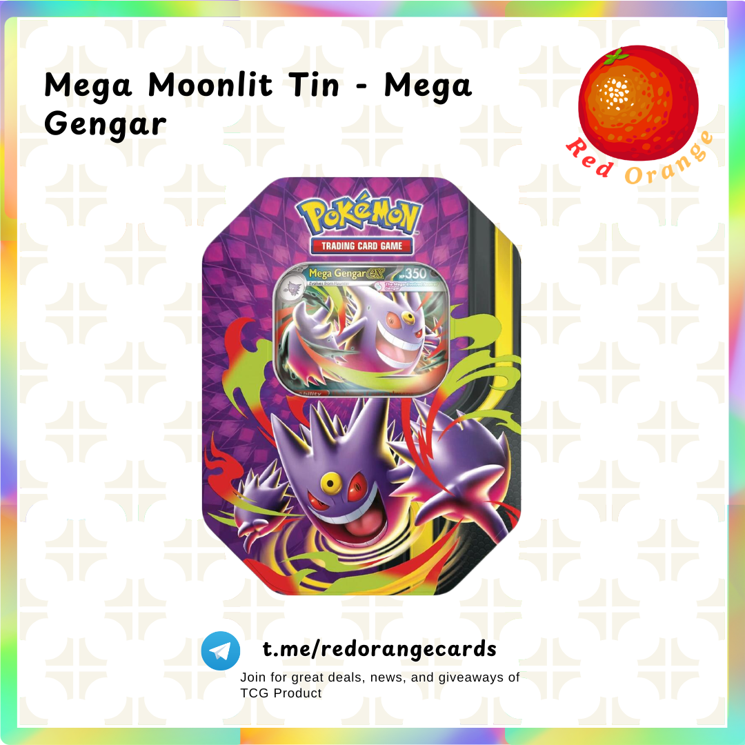 Mega Moonlit Tin Mega Gengar and Mega Clefable