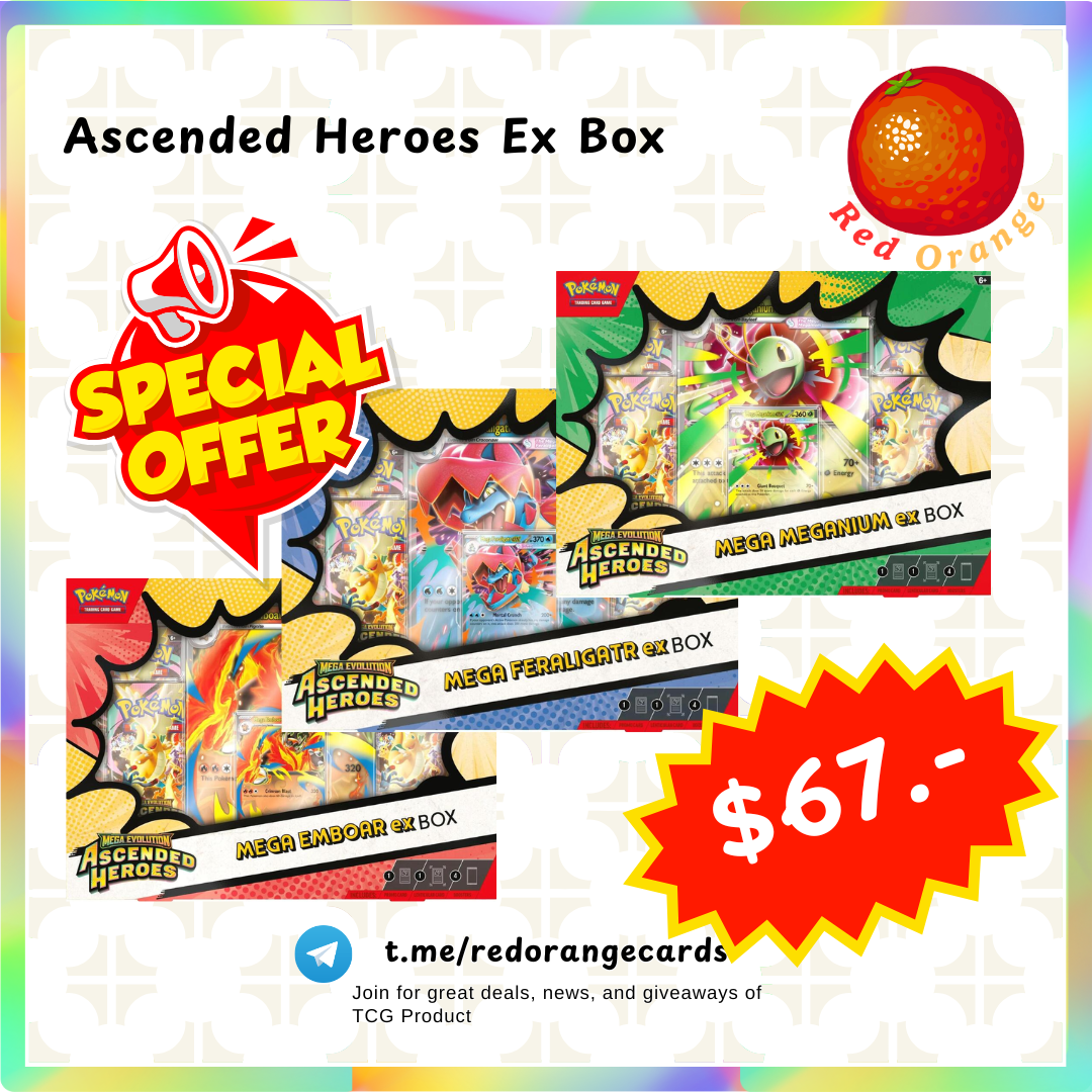 Ascended Heroes First Partner Collection Box (Mega Emboar, Meganium, Feraligatr ex)