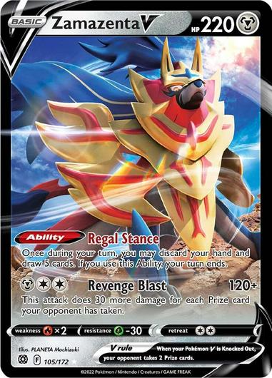Zamazenta V #105 Pokemon Brilliant Stars