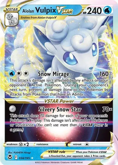 Alolan Vulpix VSTAR 34 Silver Tempest