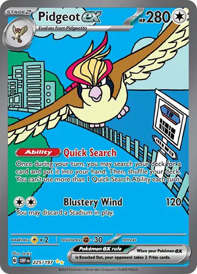 Pidgeot ex 225 Obsidian Flames