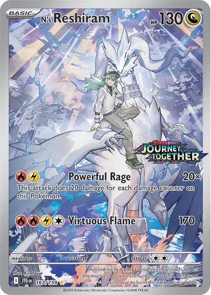 N's Reshiram 167 Journey Together Stamped
